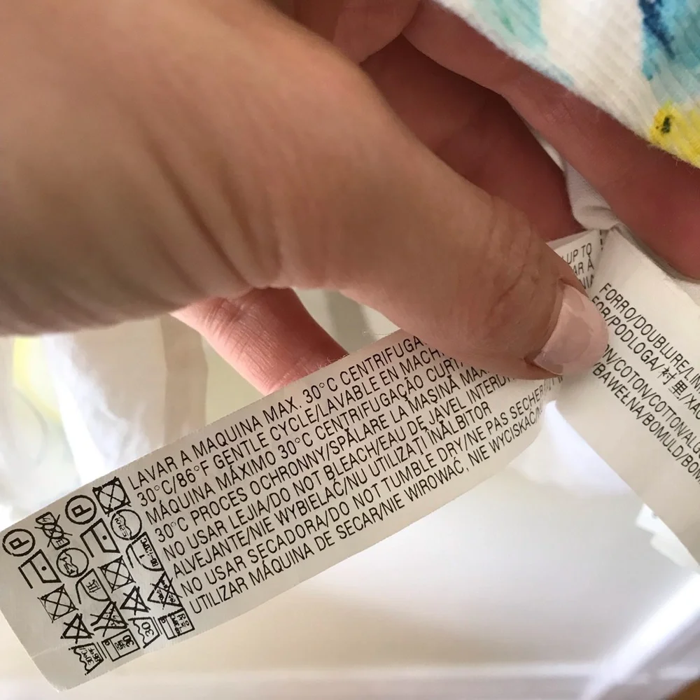 ZARA TRAFALUC White Blue Yellow Floral Cutout Dress S - Picture 12 of 15